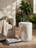 18.5-Inch Marble-Look Stool