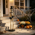 64.6 Inch Metal Skeleton Musician Statue