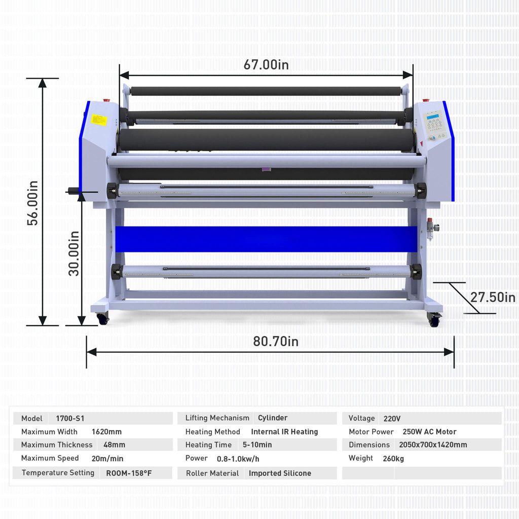 67-Inch Full-Auto Wide-Format Industrial Cold Laminator With Trimmer (SAK72193)