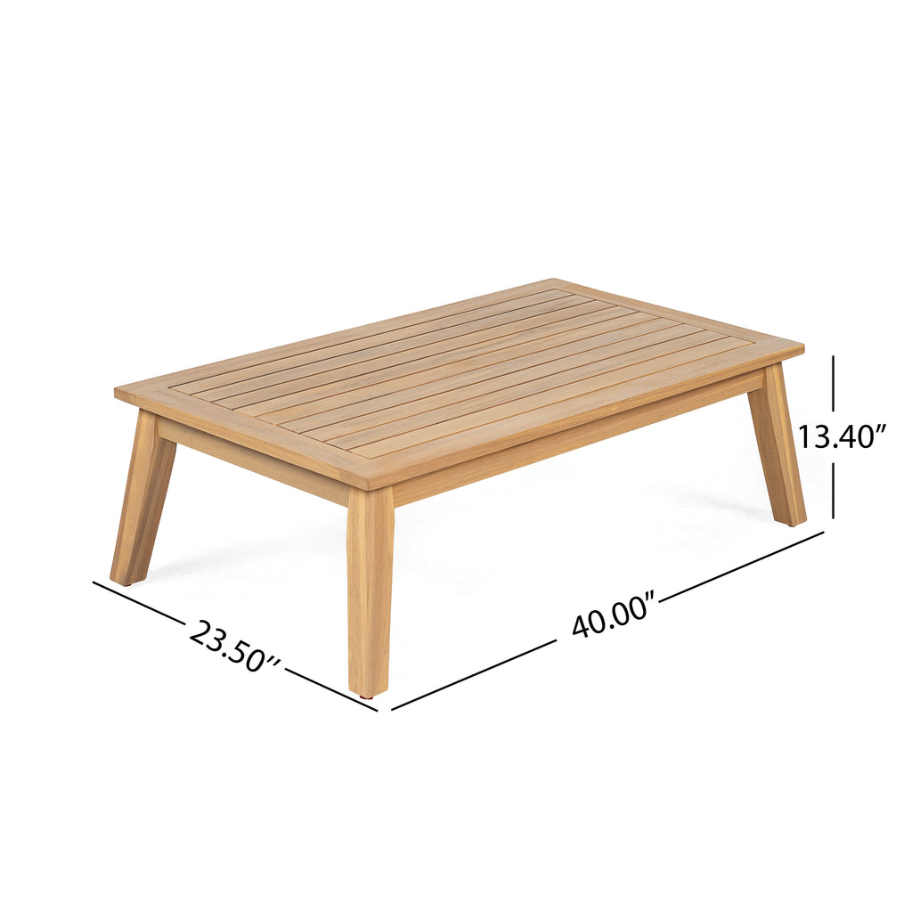 Acacia Outdoor Loveseat & Coffee Table for Patio