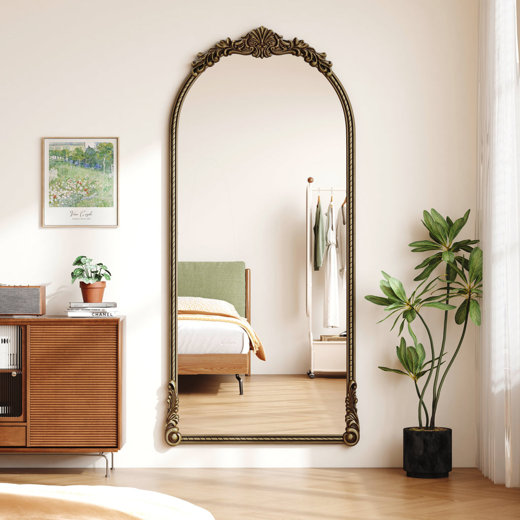 Arch Oval Vintage Relief Mirror Wall Hanging