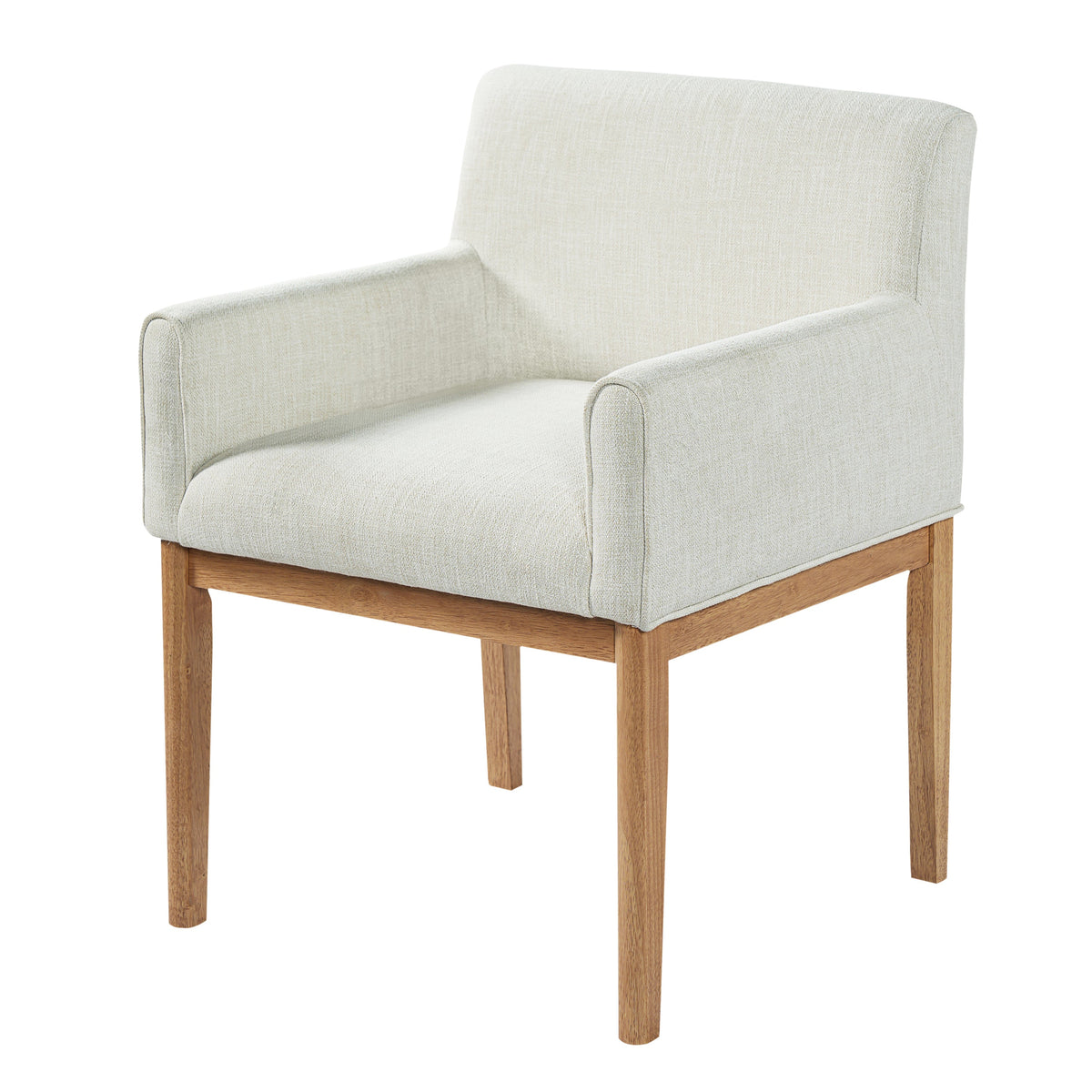 Modern Upholstered Dining Chair with Arms (Set of 2)