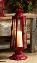 Traditional lantern post tabletop candle holder