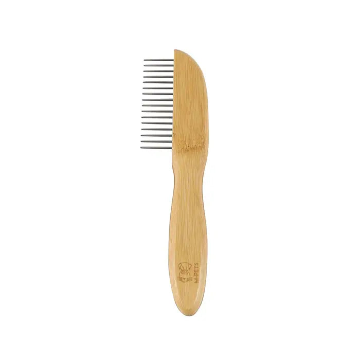 M-Pets Bamboo 16-Tooth Pet Grooming Comb for Cats and Dogs 21.5cm