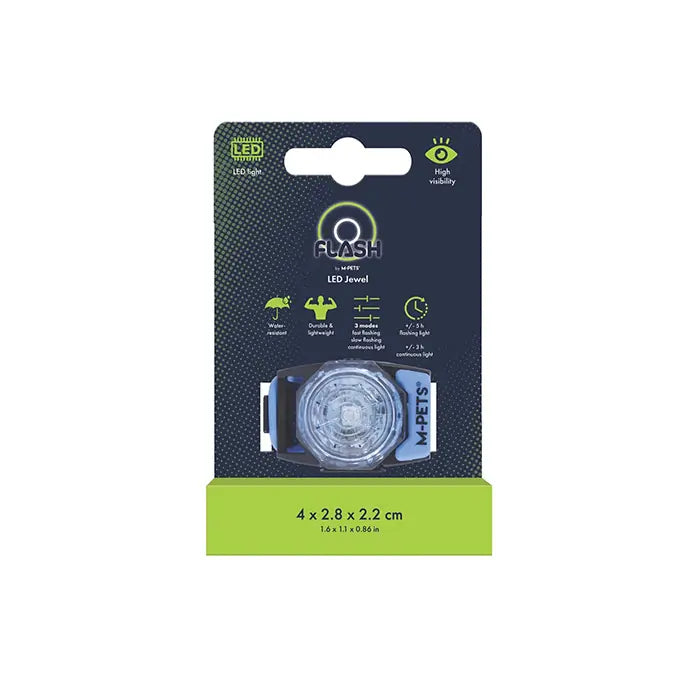 M-Pets Flash LED Jewel Pet Safety Light for Night Visibility