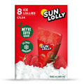 Sun Lolly Strawberry Flavored Water Ice Pops 8x60 ml