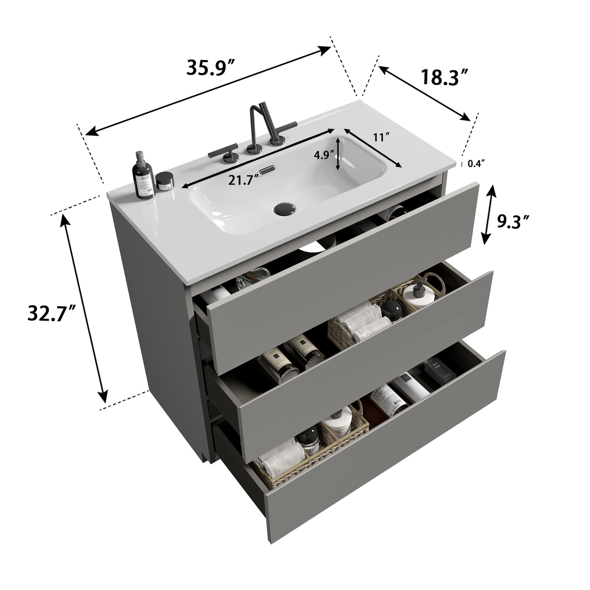 TIA 36" Bathroom Vanity