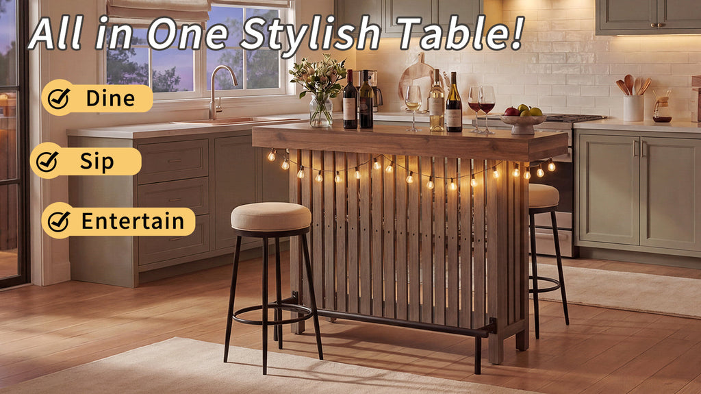 U_Style 3-in-1 Sideboard Table with Wine Storage