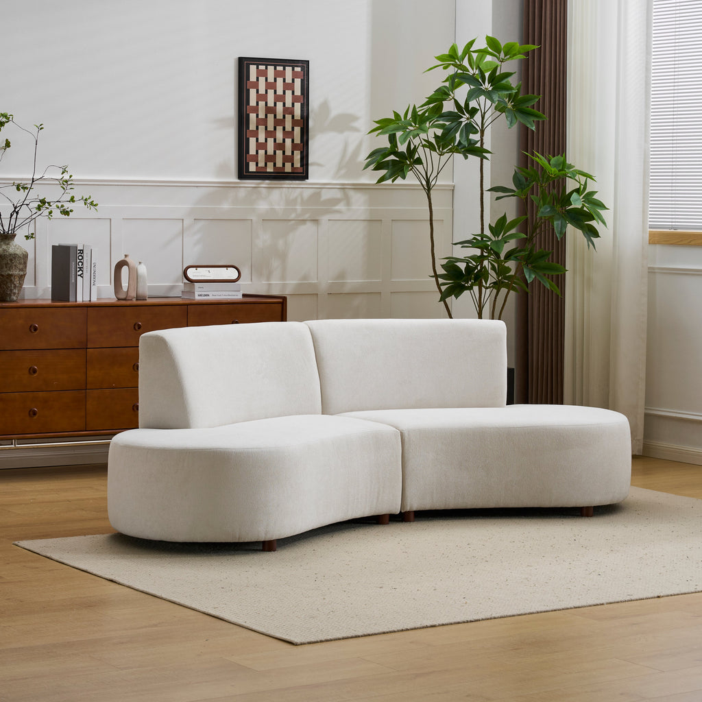 Luno 2-Piece Modern Cloud Upholstered Chenille Sofas
