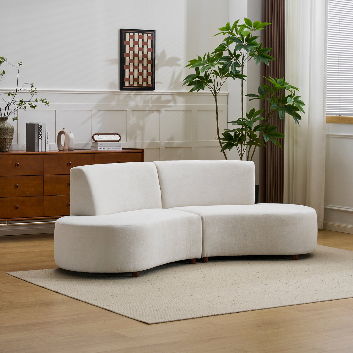 Luno 2-Piece Modern Cloud Upholstered Chenille Sofas