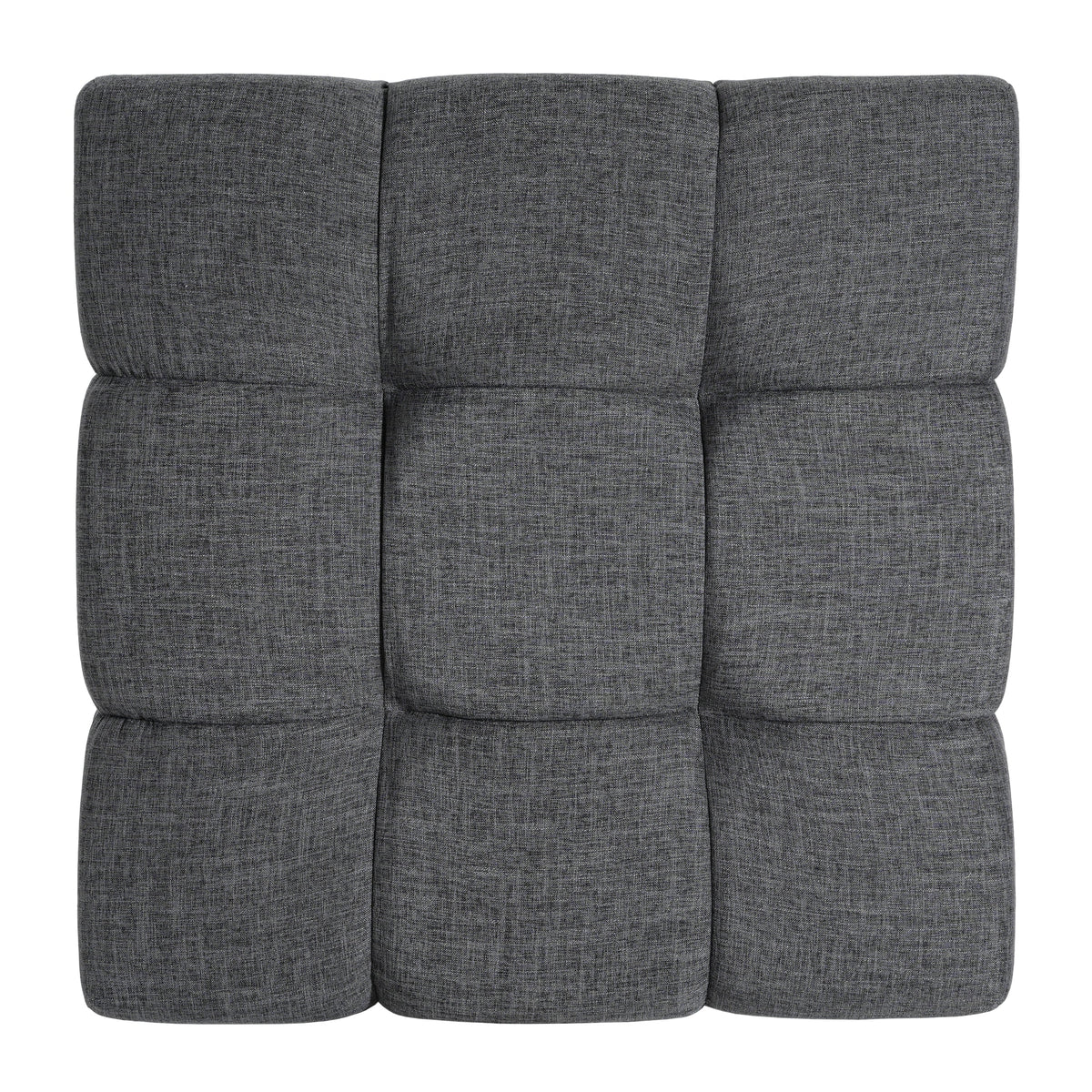 Modern Upholstered Deep Biscuit-style Tufted Ottoman