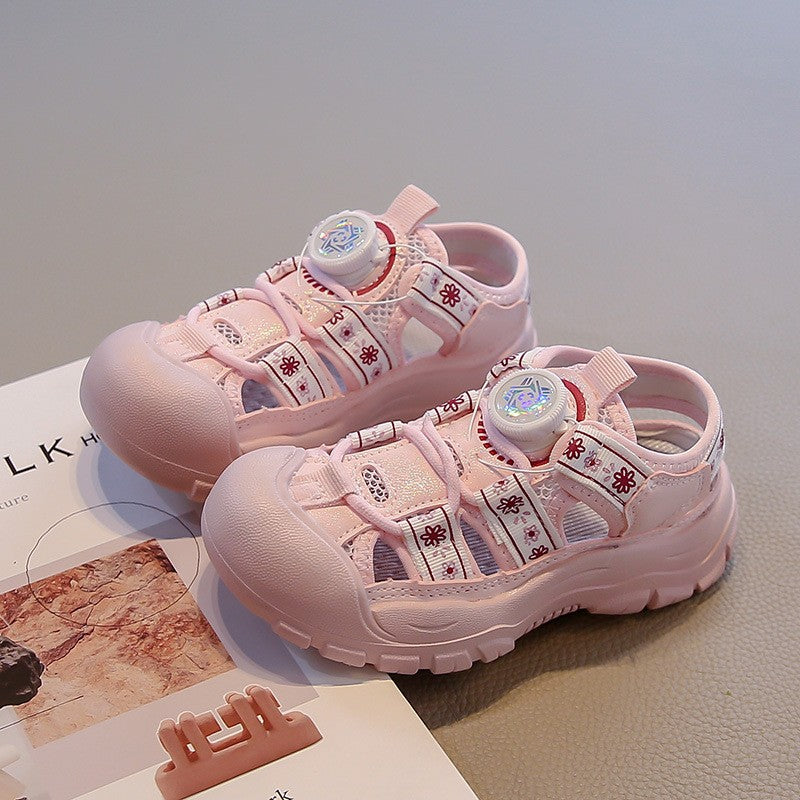 2026 Summer New Korean Style Kids Sports Sandals, Soft Sole Casual Beach Shoes For Boys And Girls