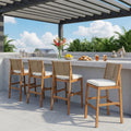 4 Piece Acacia Wood Patio Seating Set