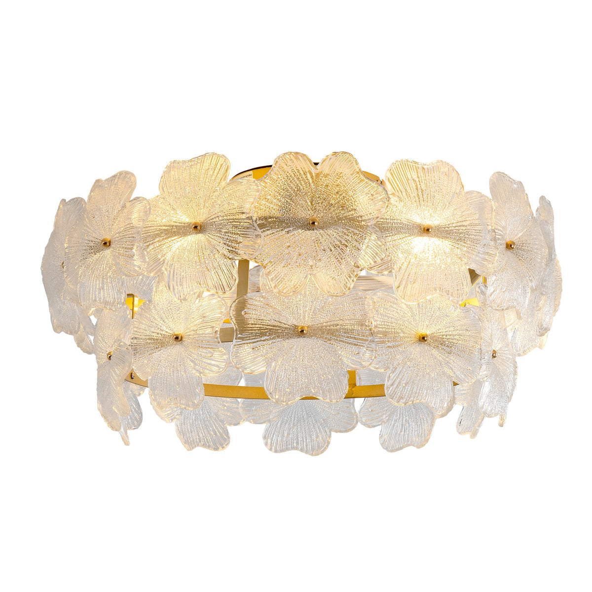 19-Inch Floral Glass Ceiling Fan