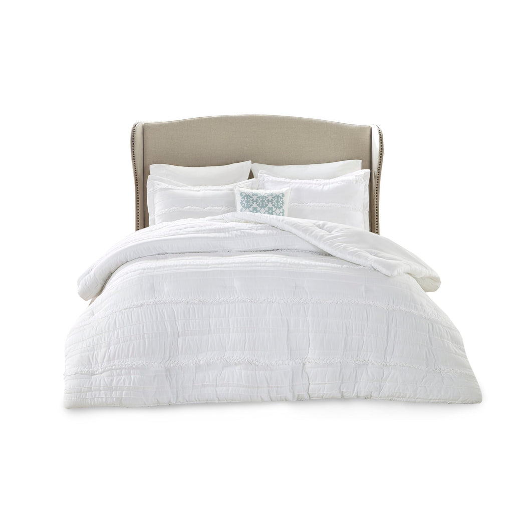 5 Piece Ruffled Comforter Set