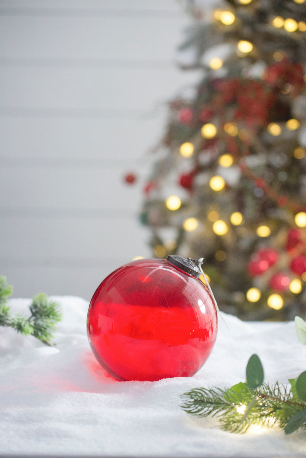 6" Mercury Antiqued Glass Ornament