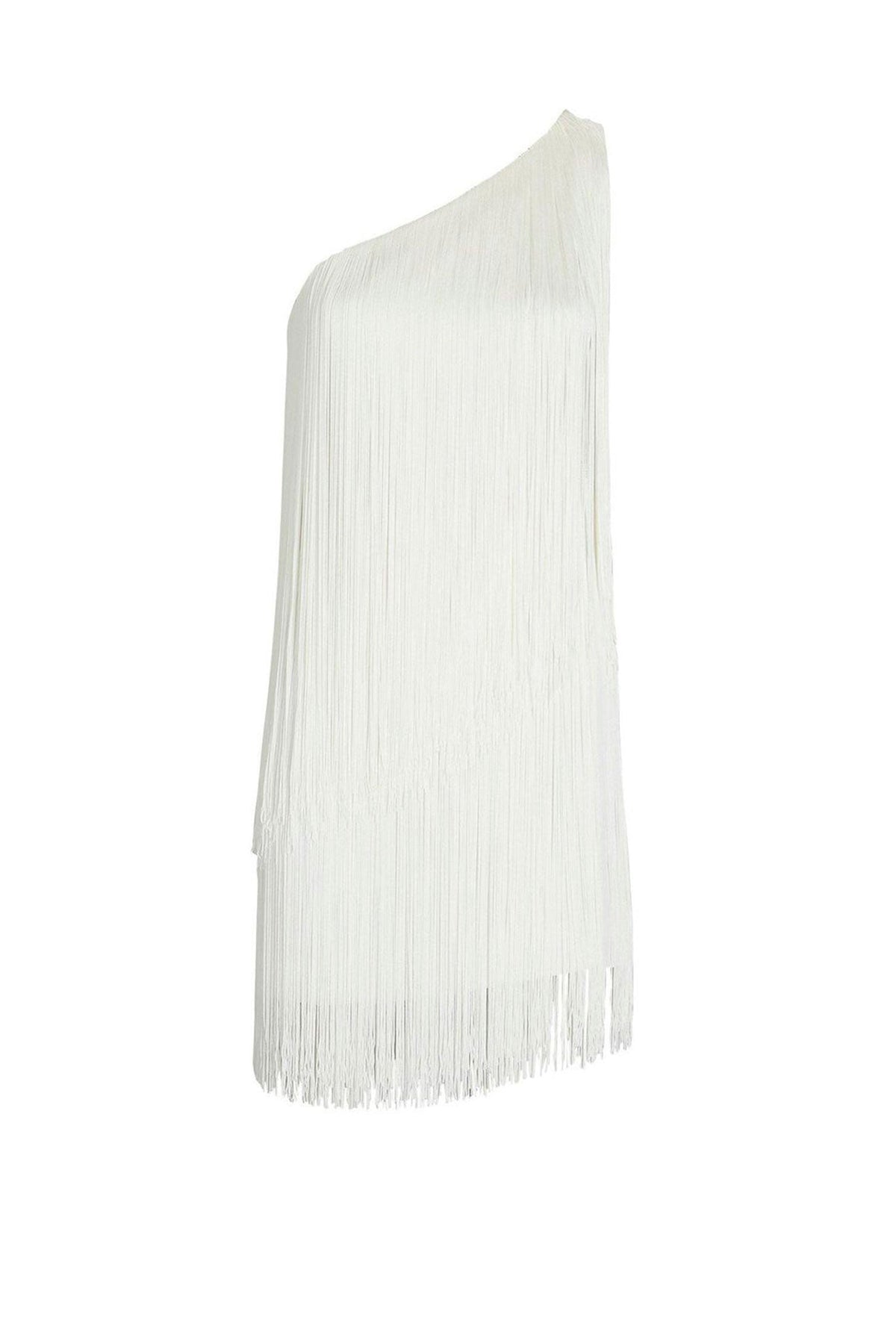 CASCADA DRESS MINI IN WHITE