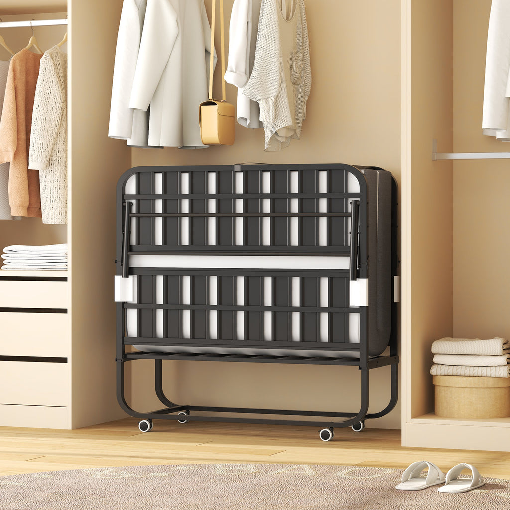 75"x46" Wide Folding Bed with Adjustable Headboard