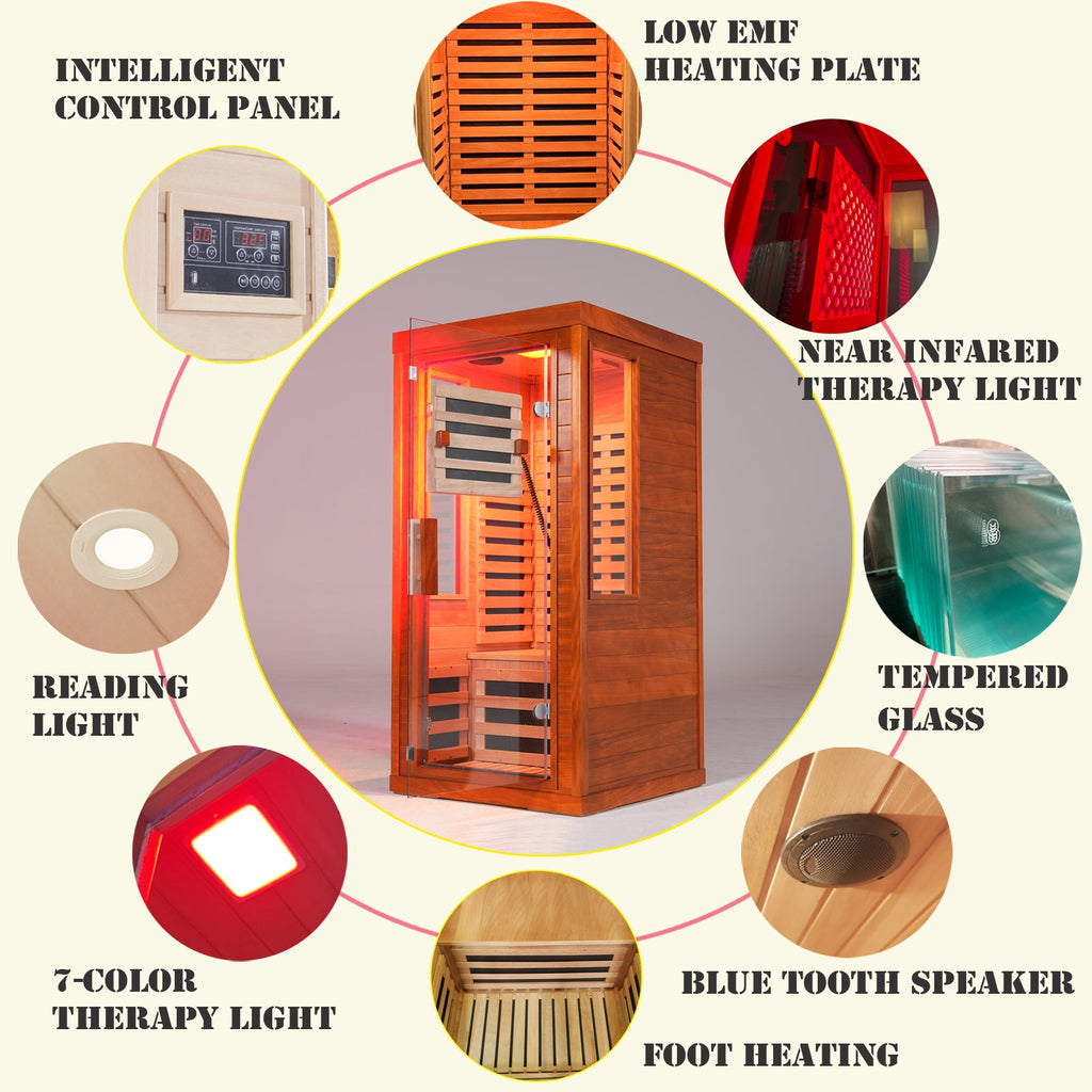 Wood Infrared Home Sauna Room