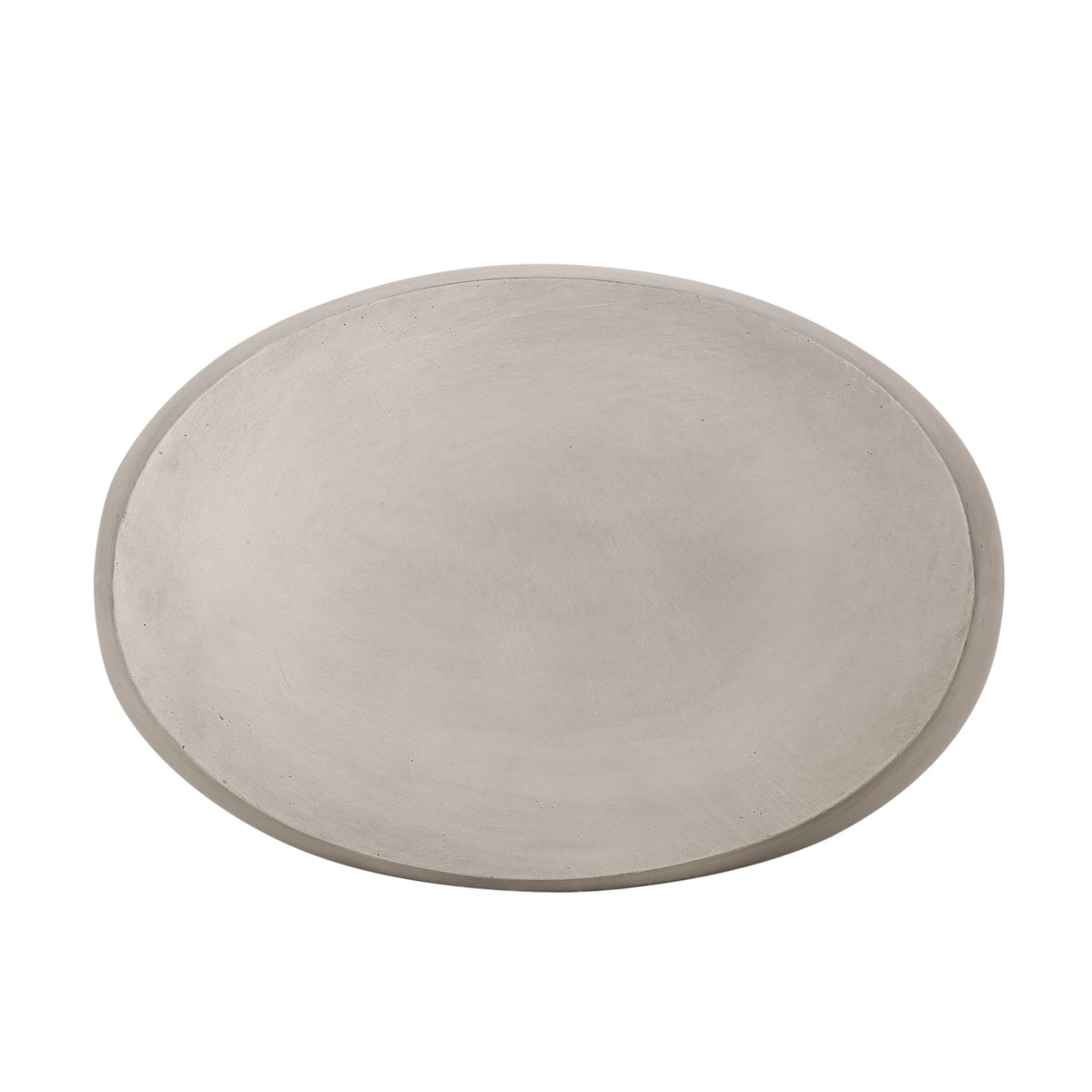 Outdoor Oval Lightweight Concrete Side Table