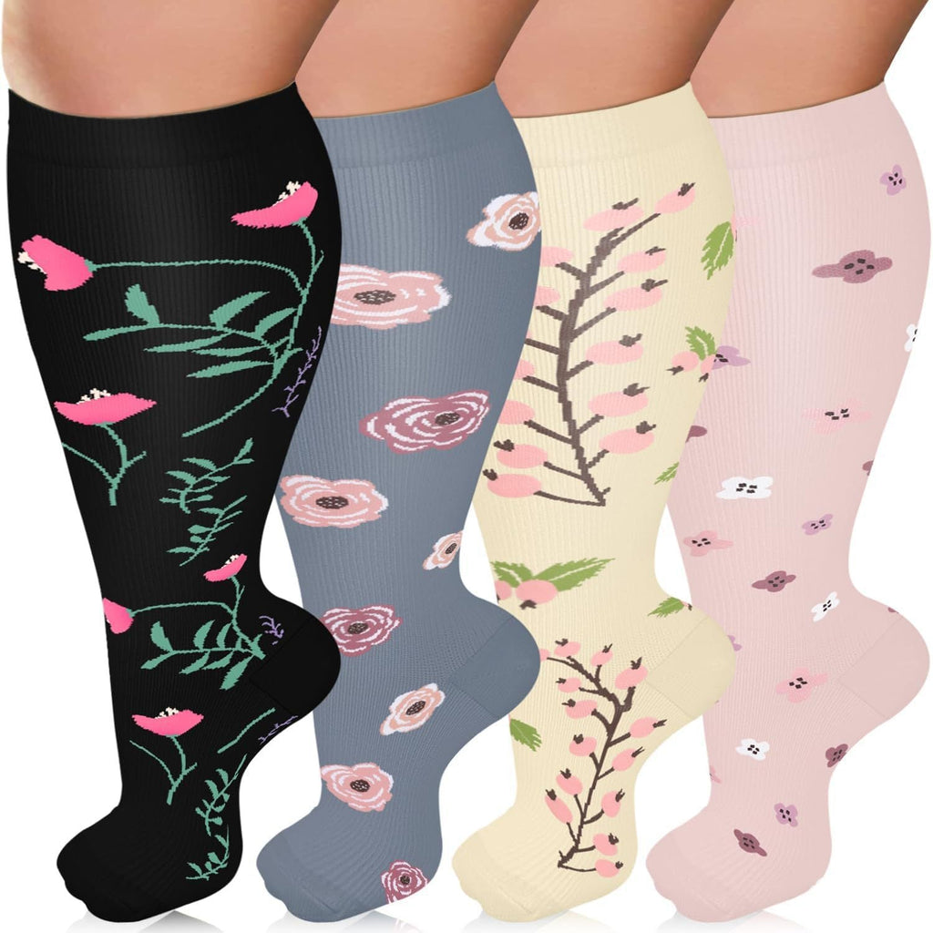 Plus-size Compression Socks, Nylon Nurse Socks For Men And Women