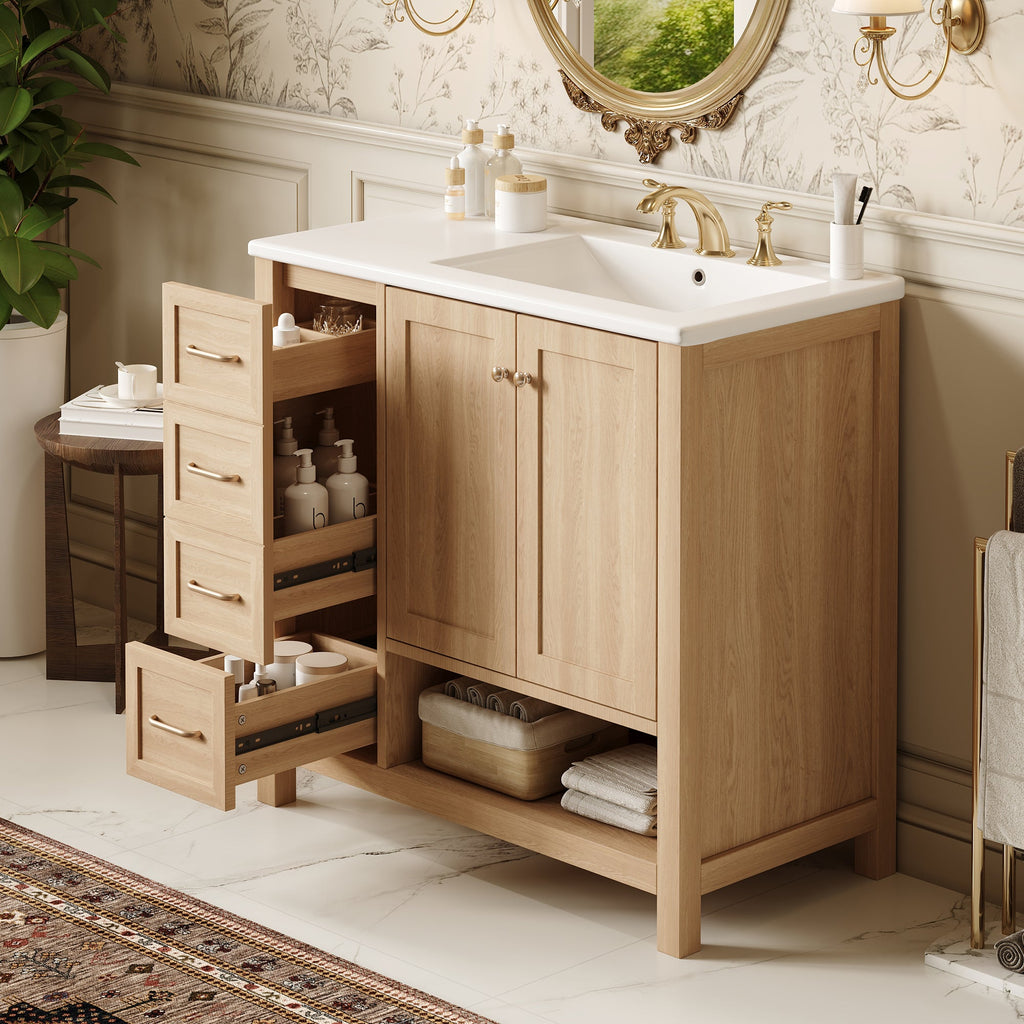 36" Bathroom Vanity with Sink Top