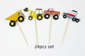 Tractor Forklift Inserts Insertion Article Cake Decoration 24pcs