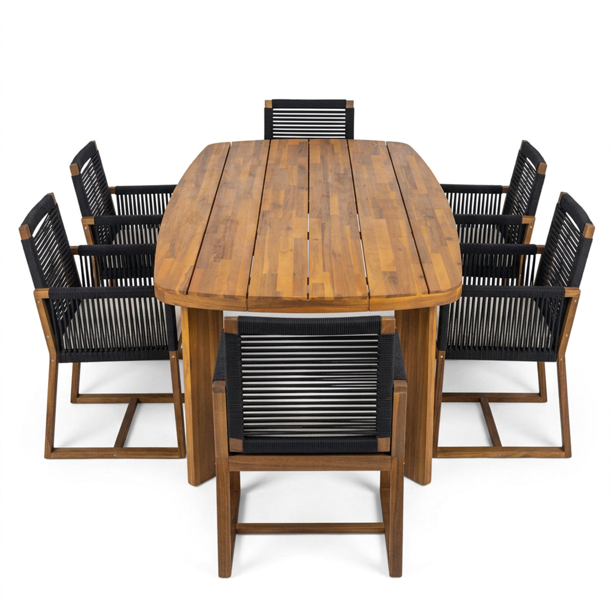 7-Piece Acacia Wood Outdoor Dining Set