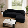 Compressed Modular Sectional Sofa with Ottoman