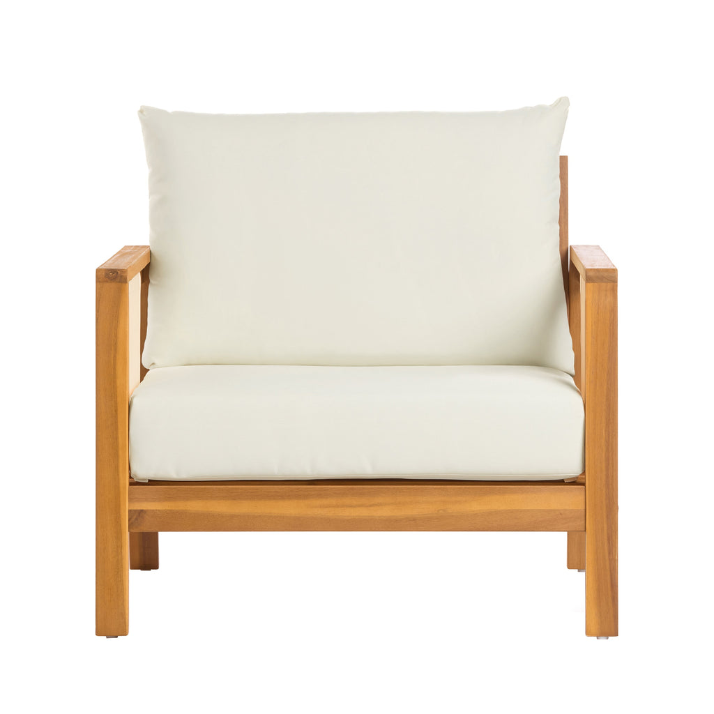 4-Piece Sofa Set with Cushions – Outdoor Loveseat & Coffee Table Set