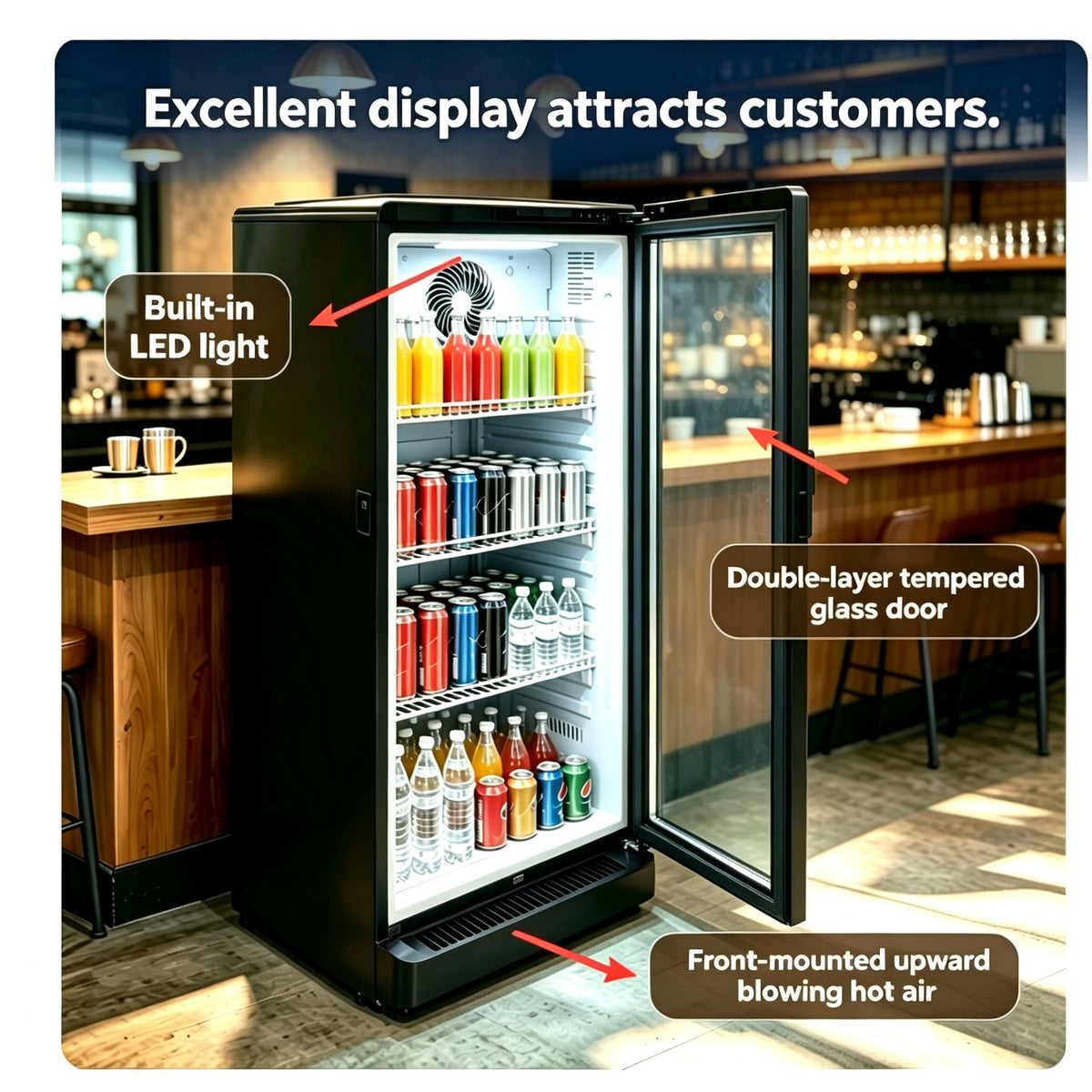 5.7 Cu.Ft Commercial Beverage Cooler