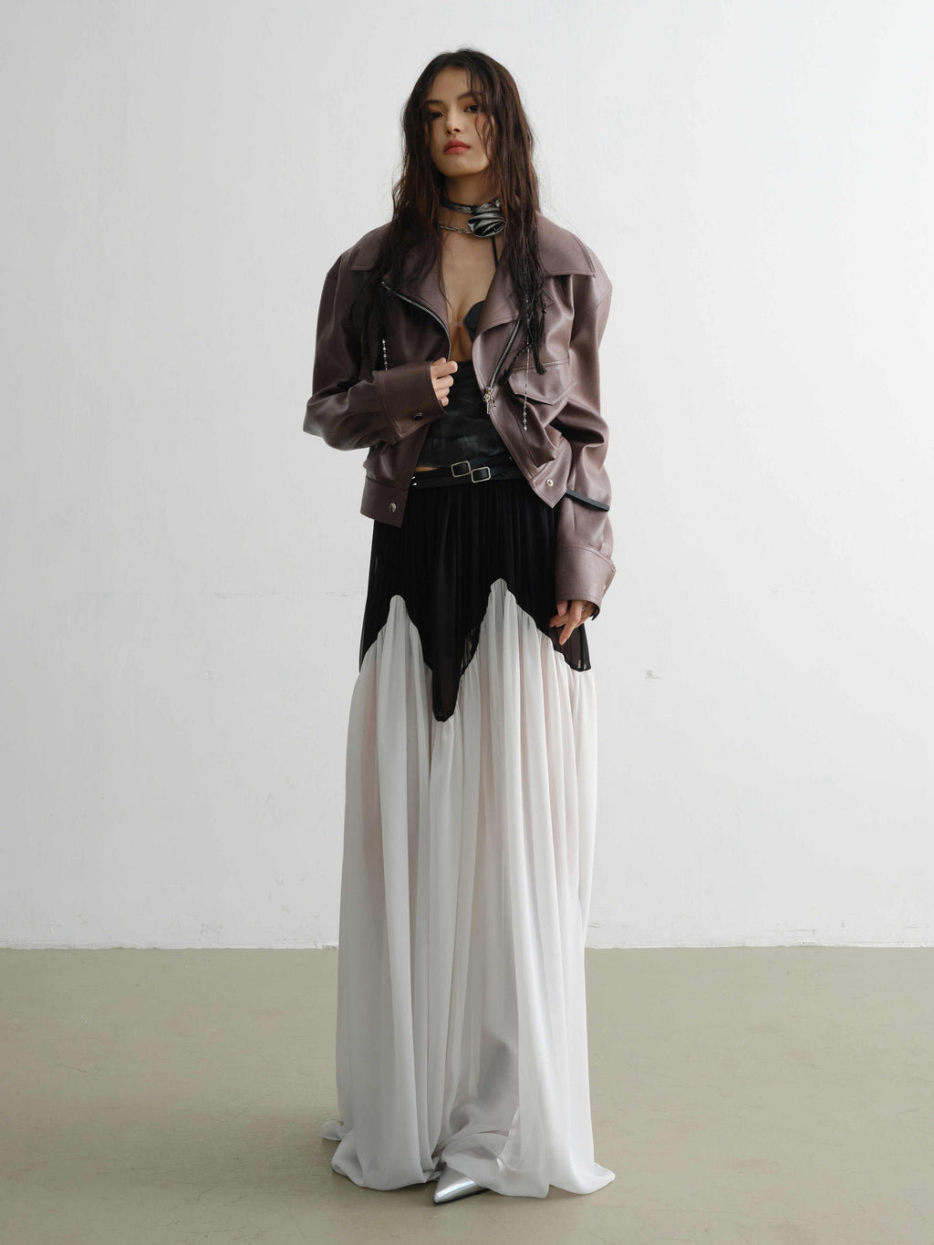 Handsome Loose PU Leather Jacket Coat