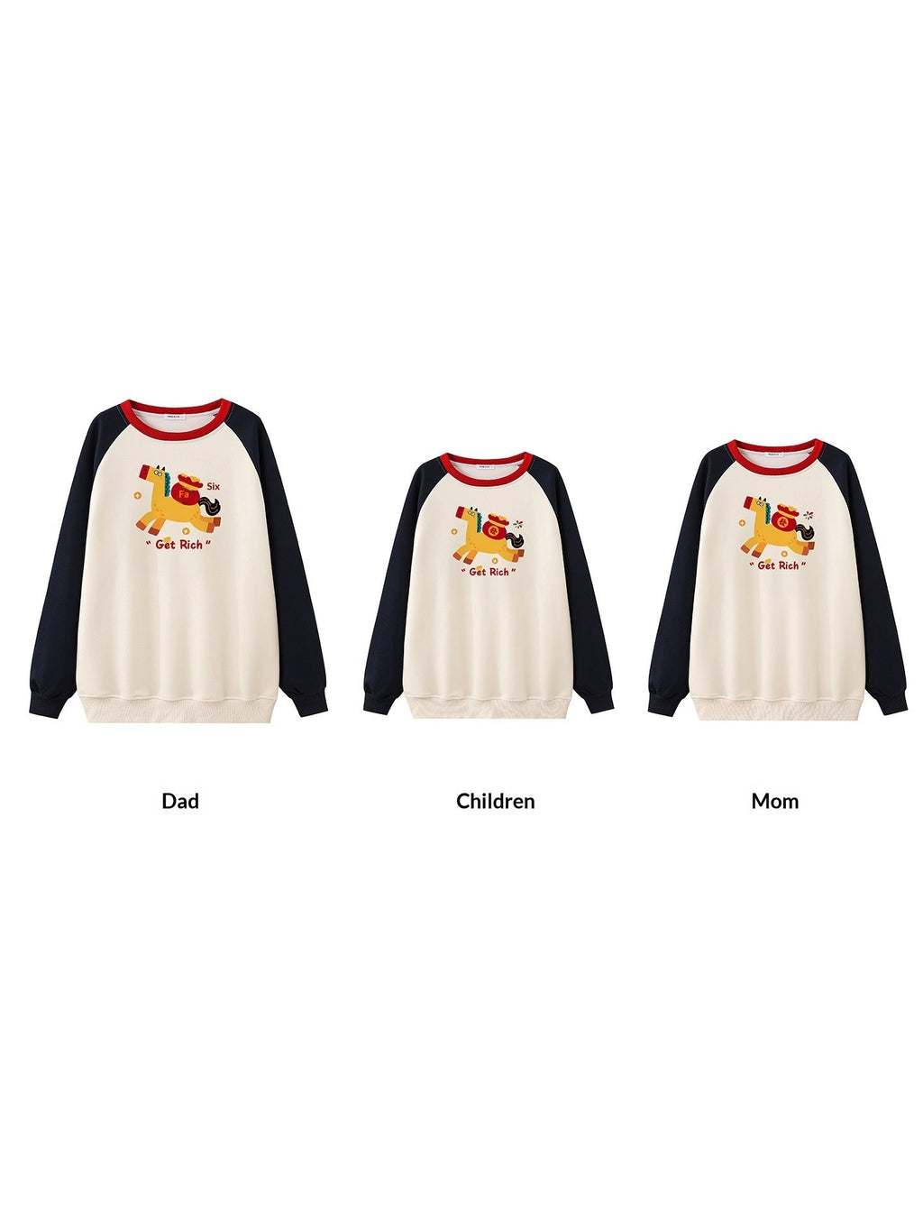 Parent-child Matching Sweatshirts Soft And Breathable Non-pillingnew Springautumn Family Outfits