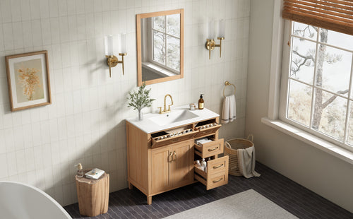 36" Bathroom Vanity with Ceramic Sink