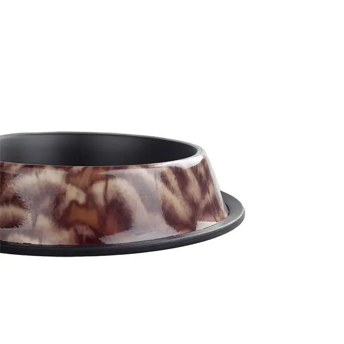 Oripet Leopard Print Stainless Steel Pet Bowl 24 oz
