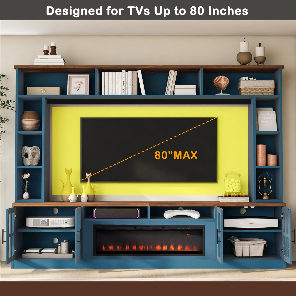 U-Can 95.5" Wall Unit Entertainment Center
