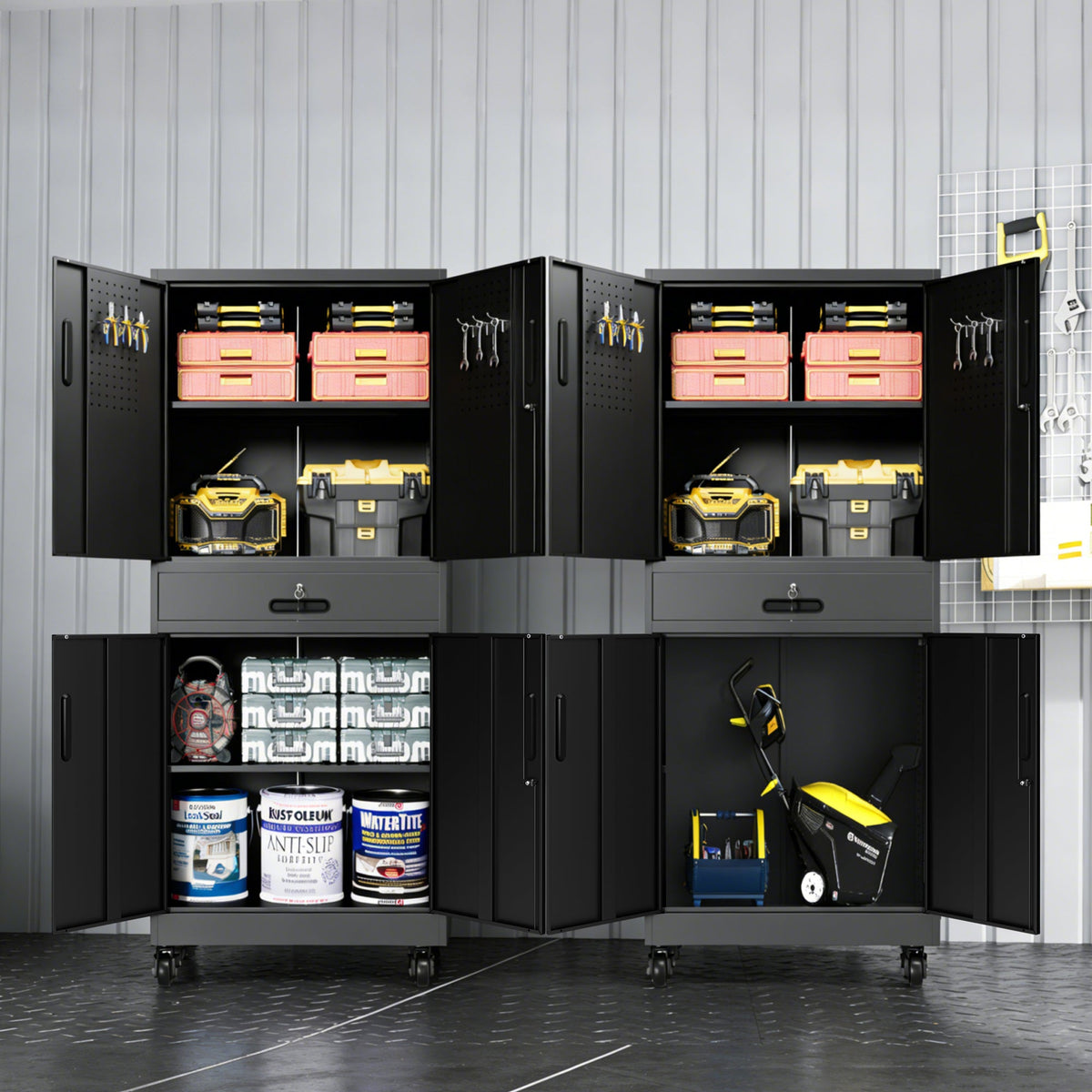 Heavy Duty Metal Storage Cabinet with Drawer