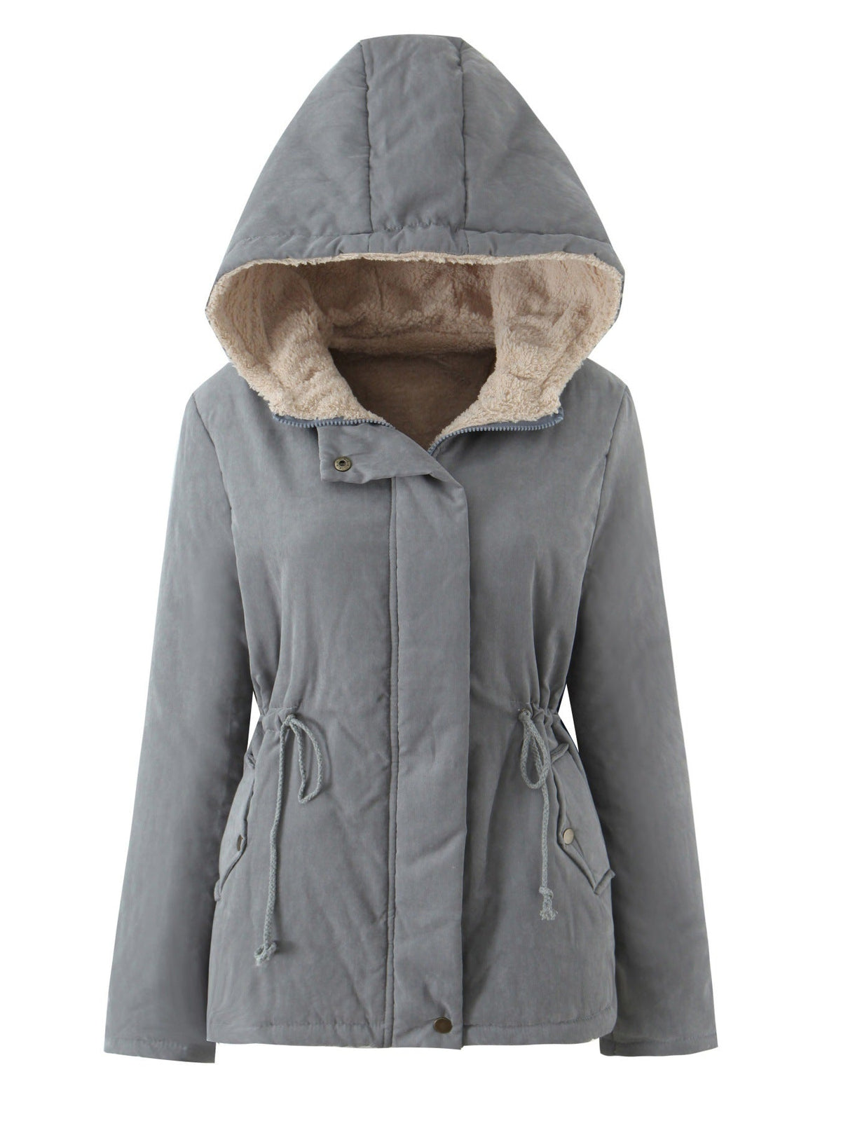 Womens Warm Hooded Cotton-Padded Coat