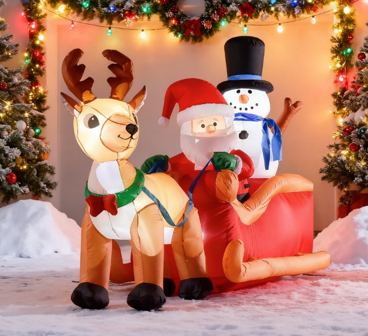 Inflatable Christmas Decor with LED Lights