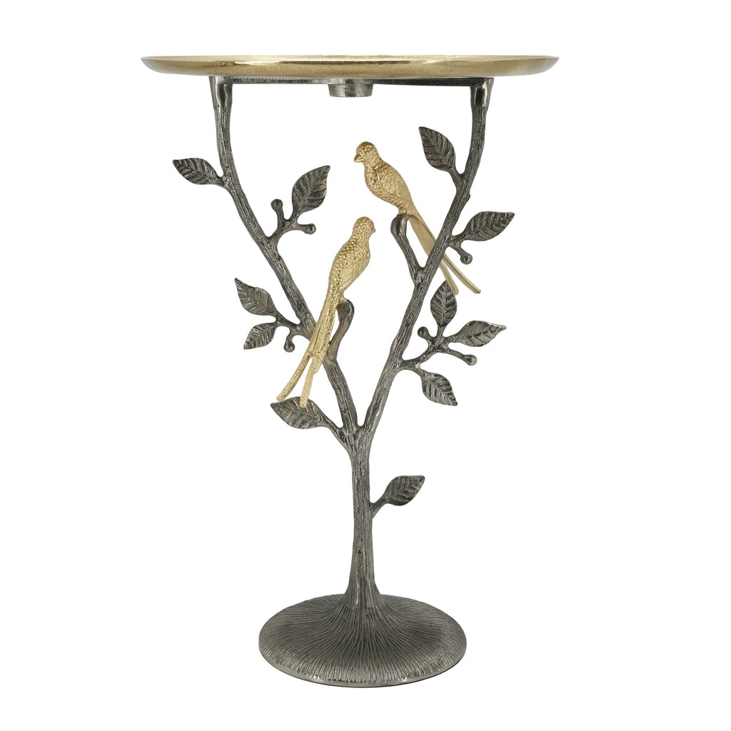24-inch Metal Dual Bird Side Table
