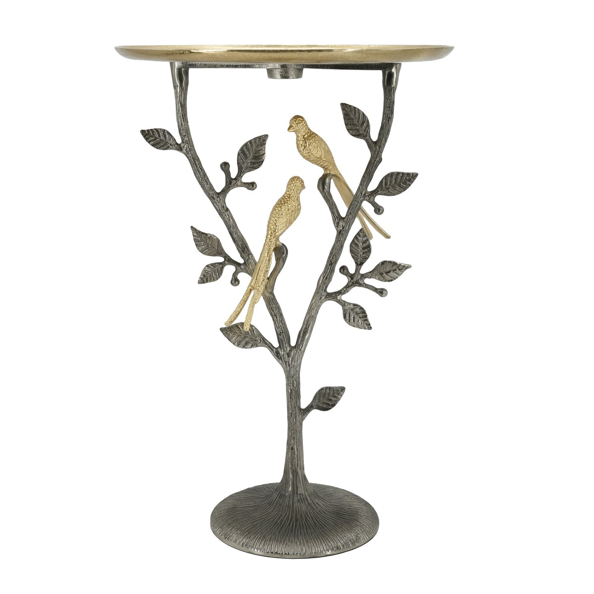 24-inch Metal Dual Bird Side Table
