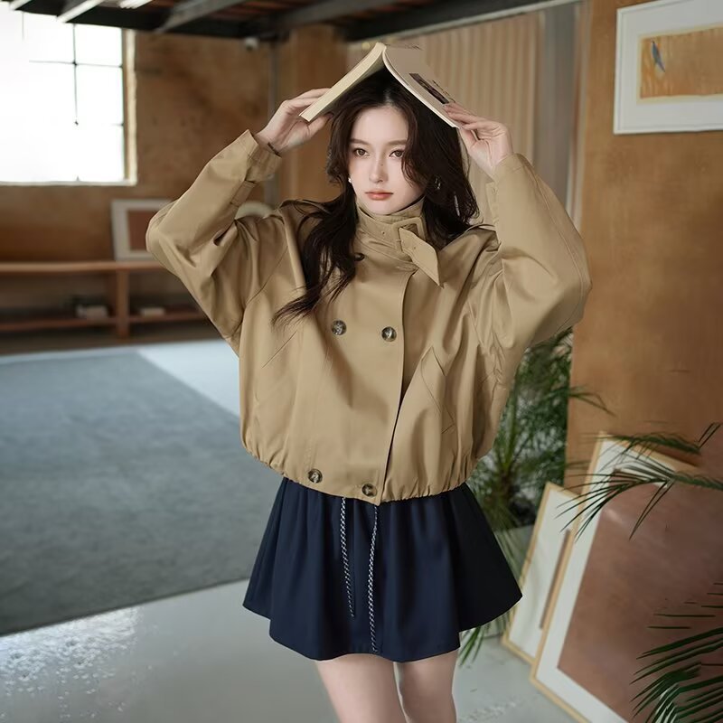 Fashionable Versatile Plus-size Relaxed-fit Cropped Jacket