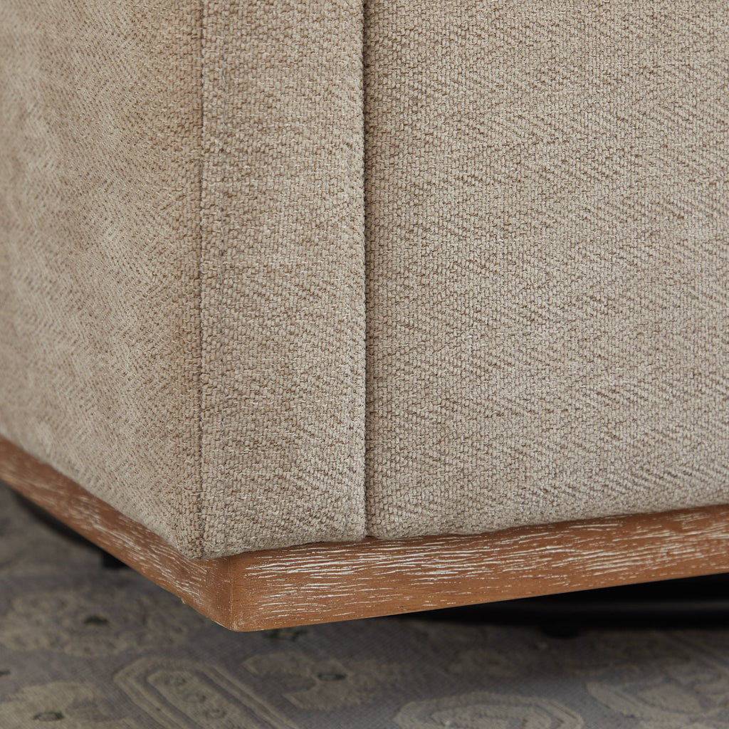 30.7"W Square Upholstered 360° Swivel Accent Chair
