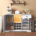 Mid-Century Modern Bar Cabinet with Fridge Space