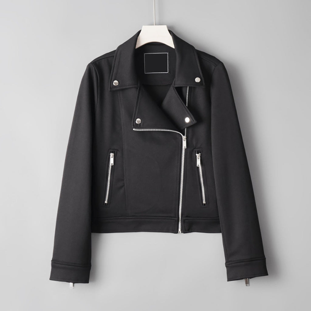 Versatile Short, Cool Biker-style Jacket For Women