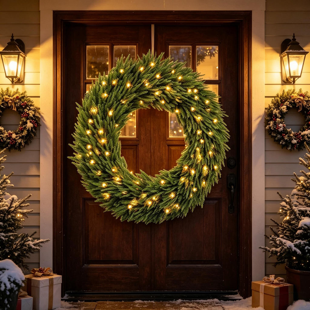 36-Inch Pre-Lit Christmas Wreath