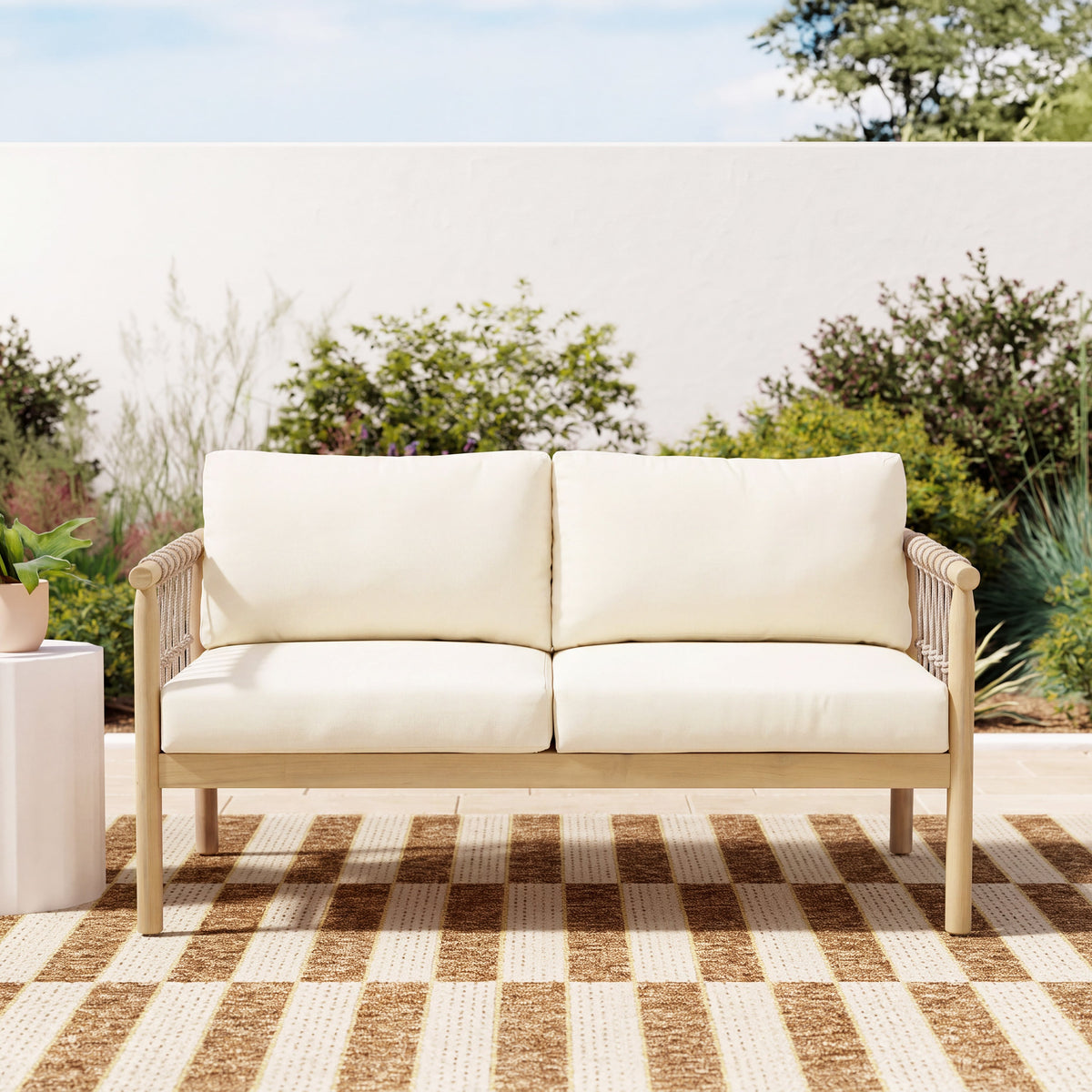 Light Teak Acacia Wood Patio Seating