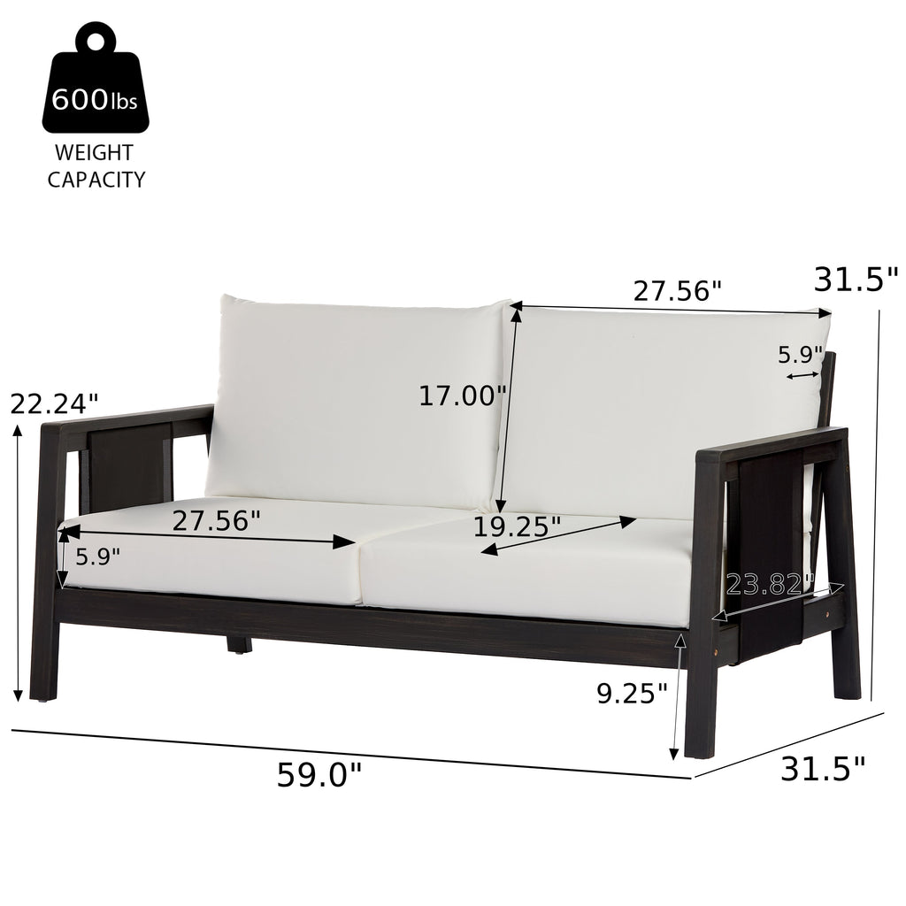 4-Piece Outdoor Sofa Set with Cushions