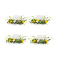 Lemon and blue berry floral candle ring (set of 6)