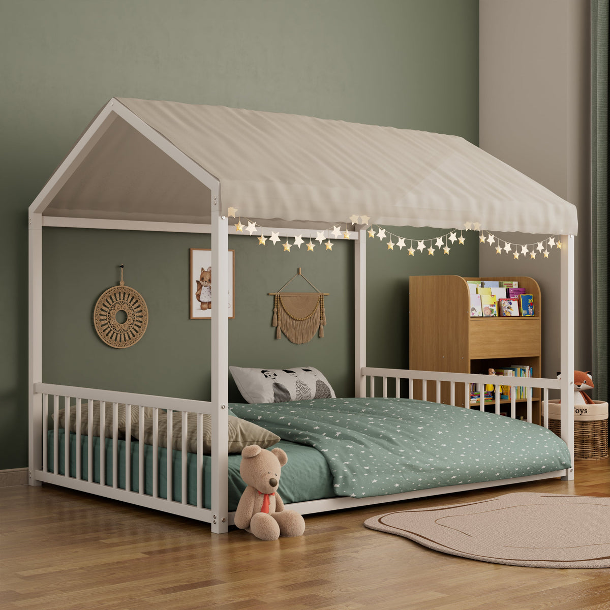 Full Size Montessori Style Metal Floor Bed Frame